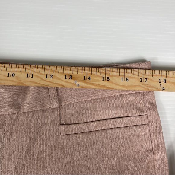 Banana Republic Sloan Trousers Mid-Rise Heather Fresco Rose Women's Size 12 - Picture 7 of 9